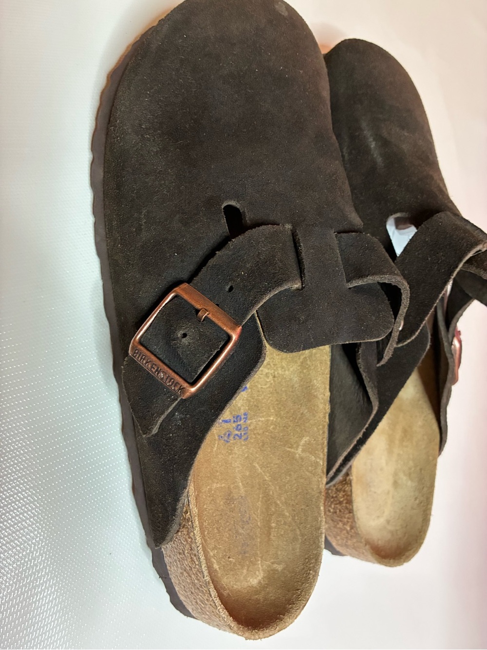 Birkenstock Boston Suede Clog - Dark Brown, Size 41, Size 10